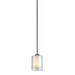 Woodbridge Lighting Cosmo 1 Light Steel and Glass Mini Pendant in Bronze