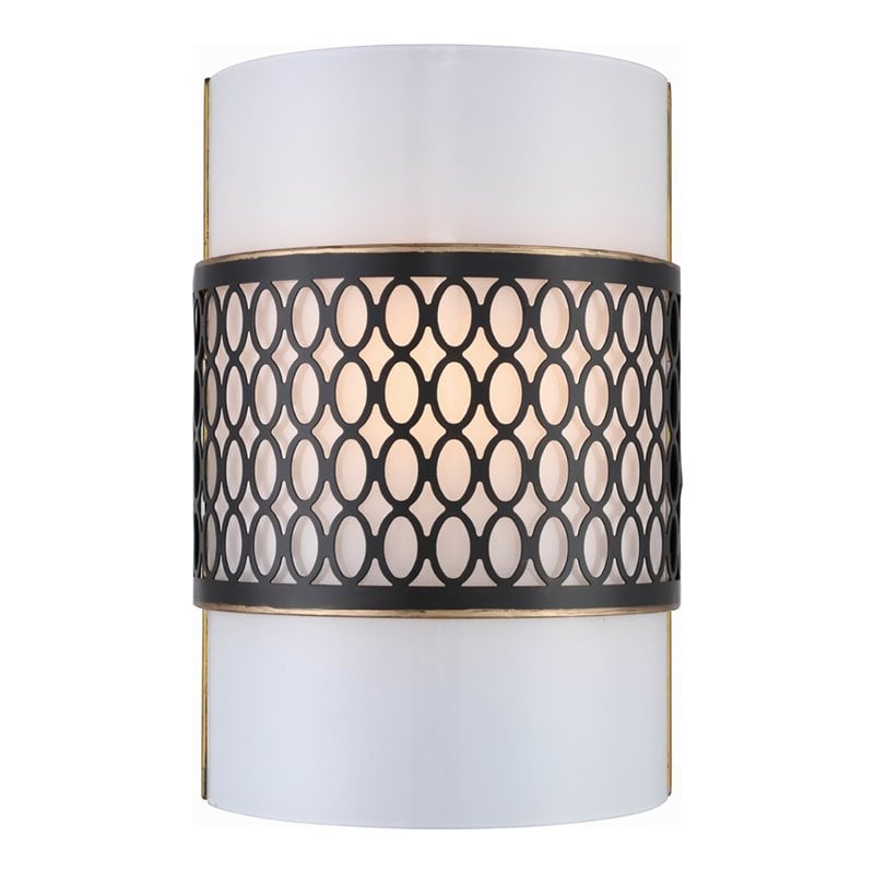 Woodbridge Lighting Spencer 1 Light Steel/Glass Wall Mount in Bronze