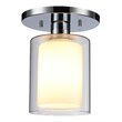 Woodbridge Lighting Alaina 1 Light Semi-Flush in Chrome/Opal Glass