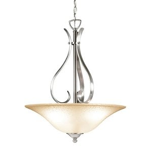 Woodbridge Lighting Beaconsfield Bowl 3-Light Large Pendant in Satin Nickel