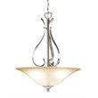 Woodbridge Lighting Beaconsfield Bowl 3-Light Large Pendant in Satin Nickel