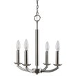 Woodbridge Lighting Lola 4-light Steel Metal Chandelier in Satin Nickel