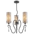 Woodbridge Lighting Haley 3-light Steel & Glass Chandelier in White Mosaic