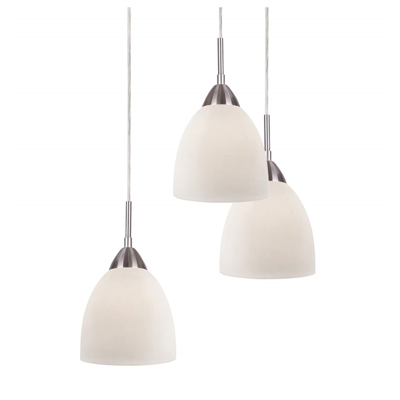 Woodbridge Lighting Hampton Ridge 5-light Glass Pendant Chandelier in Nickel