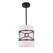 Woodbridge Lighting Regan 1-light Steel & Glass Mini Pendant in Bronze