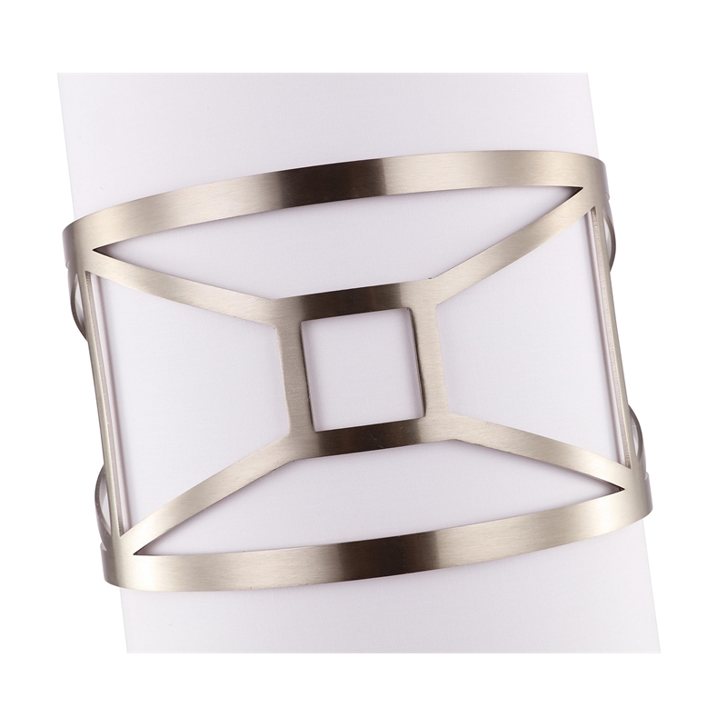 Woodbridge Lighting Regan 1-light Steel & Glass Mini Pendant in Satin Nickel