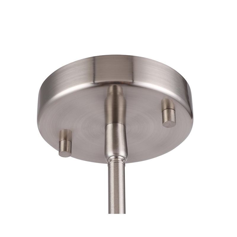 Woodbridge Lighting Regan 1-light Steel & Glass Mini Pendant in Satin Nickel