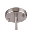 Woodbridge Lighting Regan 1-light Steel & Glass Mini Pendant in Satin Nickel