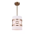 Woodbridge Lighting Regan 1-light Steel & Glass Mini Pendant in Vintage Brass