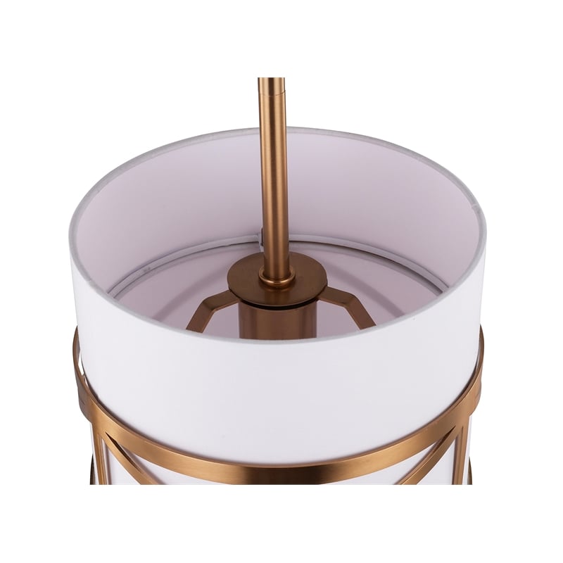 Woodbridge Lighting Regan 1-light Steel & Glass Mini Pendant in Vintage Brass