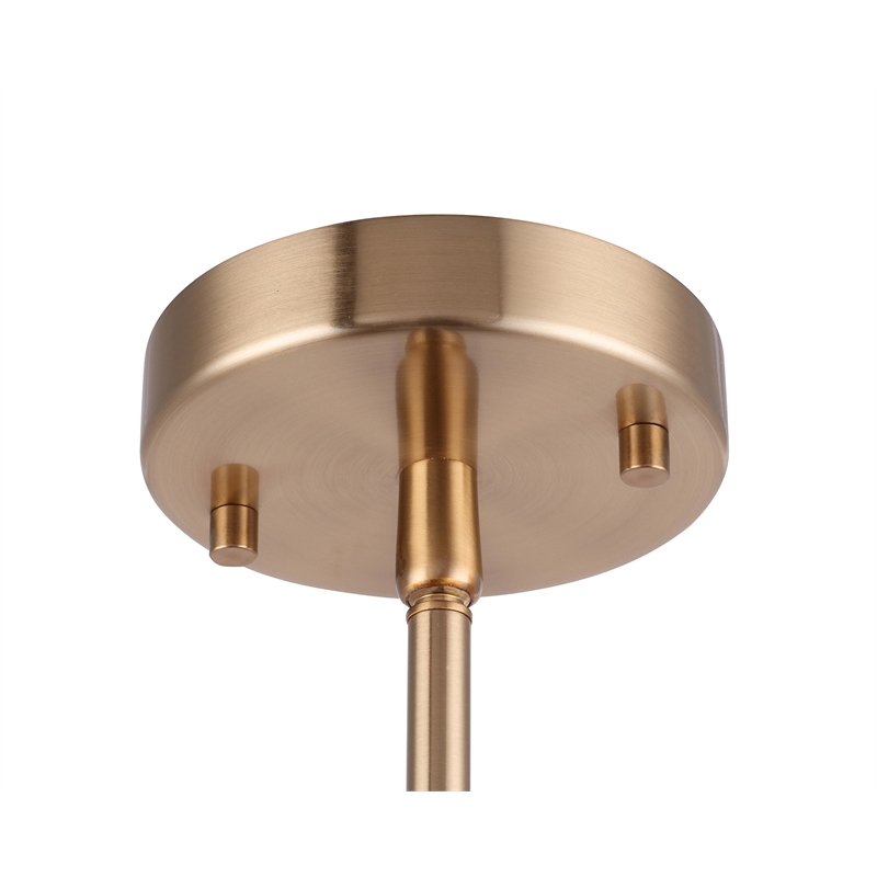 Woodbridge Lighting Regan 1-light Steel & Glass Mini Pendant in Vintage Brass