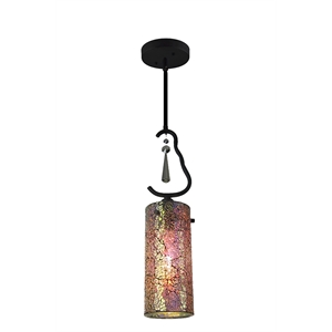 Woodbridge Lighting Haley 1-light Glass Mini Pendant in Iridescent/Multi-Color