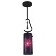 Woodbridge Lighting Haley 1-light Steel & Glass Mini Pendant in Purple Mosaic