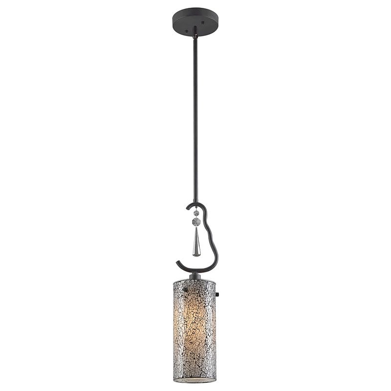 Woodbridge Lighting Haley 1-light Steel & Glass Mini Pendant in White Mosaic
