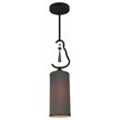 Woodbridge Lighting Haley 1-light Cylindrical Steel & Glass Mini Pendant in Gray