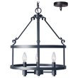 Woodbridge Lighting Revere 3-light Metal Pendant Chandelier in Textured Black