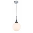 Woodbridge Lighting Alicia 1-light Steel & Glass Mini Pendant in Chrome/Opal Led
