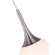 Woodbridge Lighting Alicia 1-light Steel & Glass Mini Pendant in Nickel/Opal