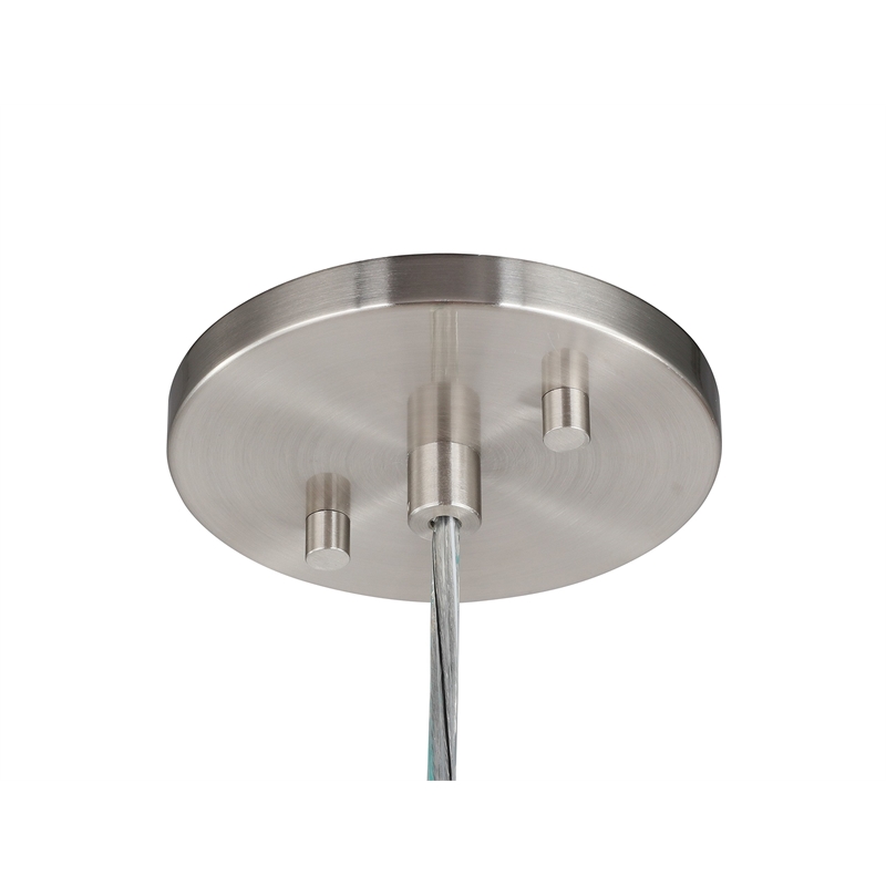 Woodbridge Lighting Alicia 1-light Steel & Glass Mini Pendant in Nickel/Opal