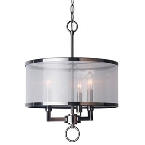 Woodbridge Lighting Jamison 3-light Metal Pendant Chandelier in Antique Nickel