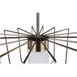 Woodbridge Lighting Tanner 1-light Steel & Glass Drum Cage Pendant in Brass