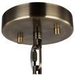 Woodbridge Lighting Tanner 1-light Steel & Glass Drum Cage Pendant in Brass