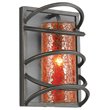 Woodbridge Lighting Loop 1-light Steel & Glass Wall Sconce in Black/Amber