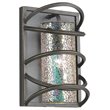 Woodbridge Lighting Loop 1-light Steel & Glass Wall Sconce in Black/Iridescent