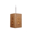 Woodbridge Lighting Light House Radiance Medium Bamboo Shade Pendant in Nickel