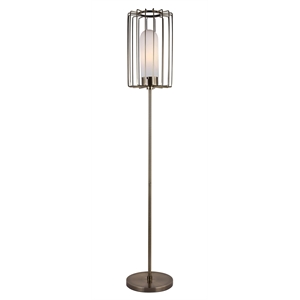 Woodbridge Lighting Tanner 1-light Embedded LED Glass Floor Lamp in Brass