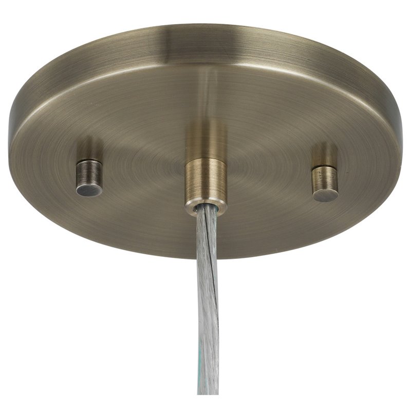 Woodbridge Lighting Tanner 1-light Metal LED Cluster Pendant in Brass/Opal