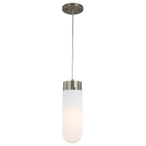 Woodbridge Lighting Tanner 1-light Metal LED Cluster Pendant in Brass/Opal
