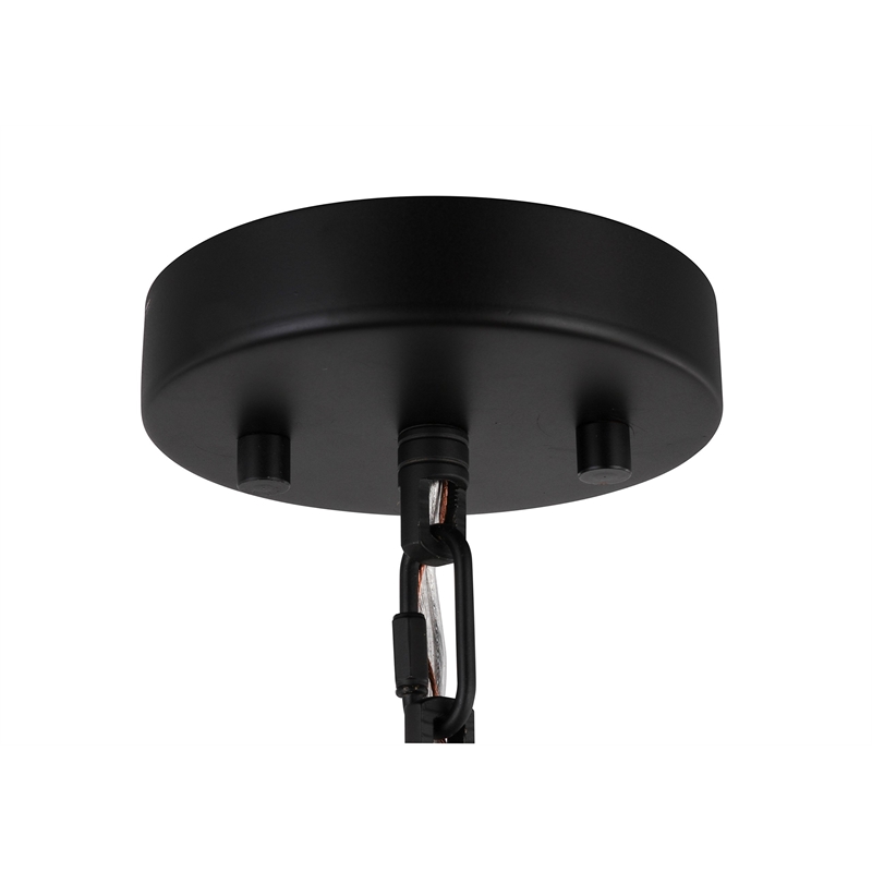 Woodbridge Lighting Cascade 5-light Steel & Glass Drum Pendant in Bronze