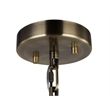 Woodbridge Lighting Tanner Cylindrical Steel & Glass Cage Pendant in Brass