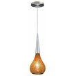 Woodbridge Lighting Torine 1-light Glass Mini Pendant in Amber Mosaic/Orange