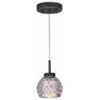 Woodbridge Lighting Charlotte 1-light Glass Mini Pendant in Bronze/Mercury