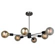 Woodbridge Lighting Ethan 6-light Metal Convertible Pendant in Black/Nickel