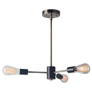 Woodbridge Lighting Ethan 6-light Steel Metal Chandelier in Satin Nickel/Black
