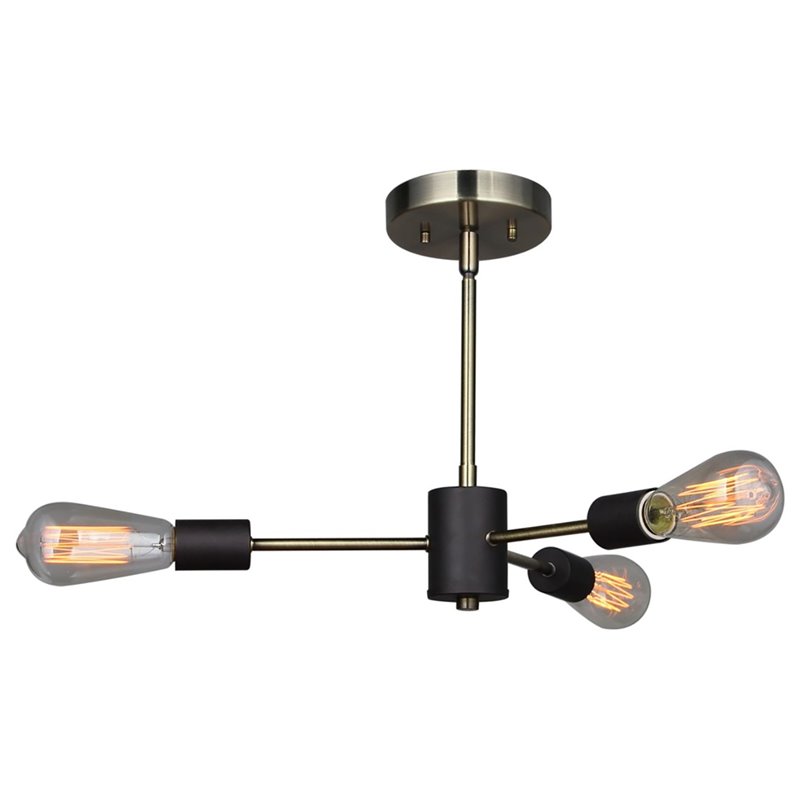 Woodbridge Lighting Ethan 3-light Steel Metal Chandelier in Bronze/Brass