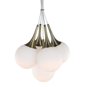 Woodbridge Lighting Hampton Ridge 5-light Steel & Glass Chandelier in Bronze