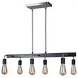Woodbridge Lighting Ethan 6-light Metal Linear Pendant in Black/Satin Nickel