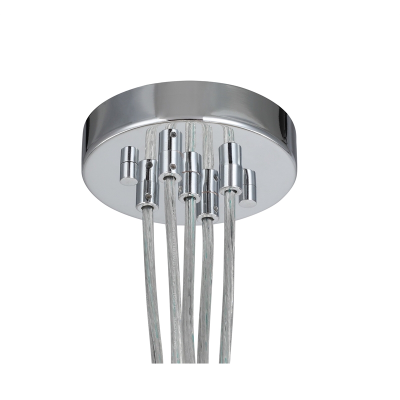 Woodbridge Lighting Copenhagen 5-light Steel Metal Chandelier in Textured Coffee