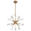 Woodbridge Lighting Stardust 6-light Steel & Glass Sputnik Chandelier in Brass