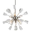 Woodbridge Lighting Stardust 6-light Steel & Glass Sputnik Chandelier in Nickel