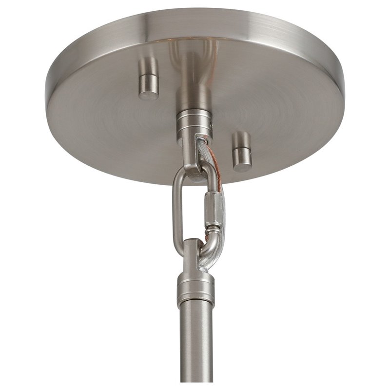 Woodbridge Lighting Stardust 6-light Steel & Glass Sputnik Chandelier in Nickel