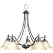 Woodbridge Lighting Anson 5-light Steel & Glass Chandelier in Gray Stone