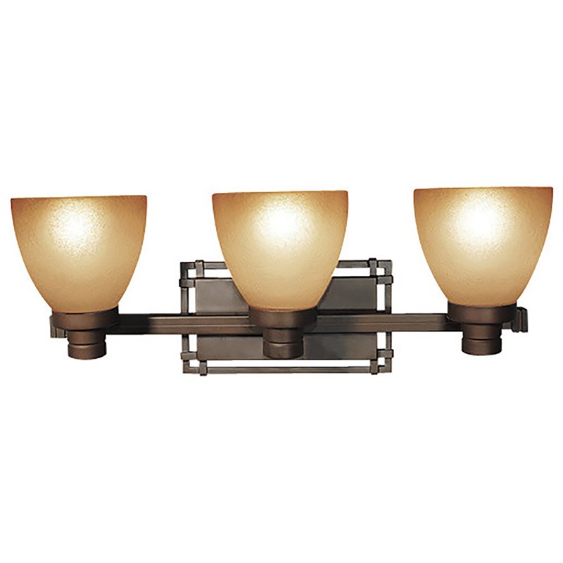 Woodbridge Lighting Wayman 3-light Steel Metal Bathroom Light in Bronze