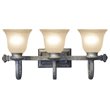 Woodbridge Lighting Dresden 3-light Steel Metal Bathroom Light in Gray Stone