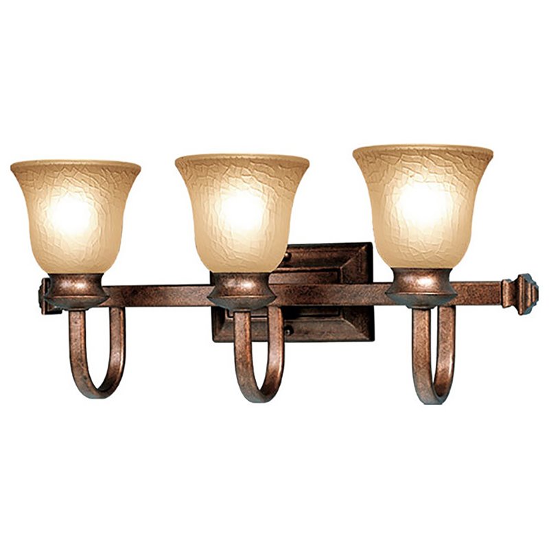 Woodbridge Lighting Dresden 3-light Steel Metal Bathroom Light in Marbled Bronze