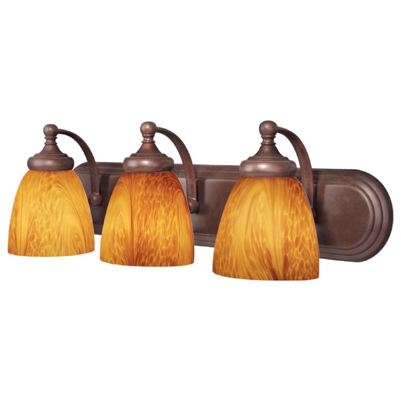 Woodbridge Lighting Kenshaw 3-light Metal Bathroom Light in Bordeaux/Bronze